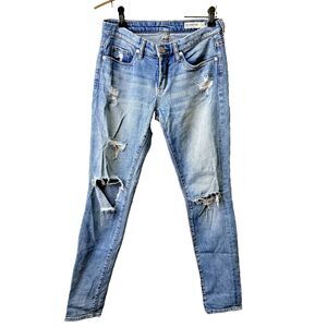 BLANKNYC Women Skinny Classique Jeans Acid Wash Distressed Sz 26 Style #90N-7001